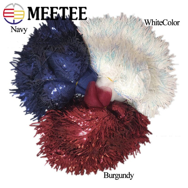 2/4Yards Meetee 10 cm Paillette Sequin Tutt Pits Ääris Võrgustik Kangas DIY Performance Seelik Pulmakleit Dekoratsioon Õmblusmaterjal