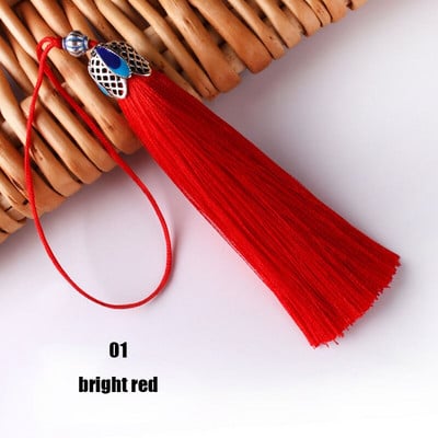 5/10 ks 8 cm hodvábny strapec prívesok s kefkou, príslušenstvo na výrobu šperkov z hodvábneho saténu, ručne vyrobené strapce, hľadanie zásob