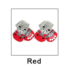 4 tk/komplekt Libisemisvastased Lemmiklooma sokid Pehmed kudumid Soojad Kutsika Koerakingad Armas joonisfilm Väikestele Koertele Lemmikloomatoode S/M/L/XL