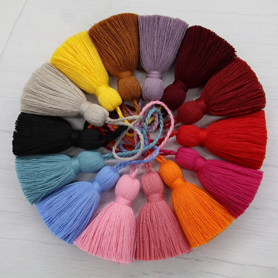 WFFNNKC 2-6Pcs 11CM Моден пискюл от чист памук Направи си сам бижута Домашен текстил Облекла Завеси Декорация Занаяти Висящи ресни