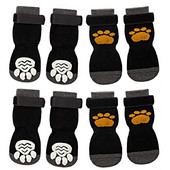 8 dalių neslystančios šunų kojinės su reguliuojamu dirželiu, traukos kontrole, skirtos dėvėti patalpose ant kietmedžio grindų