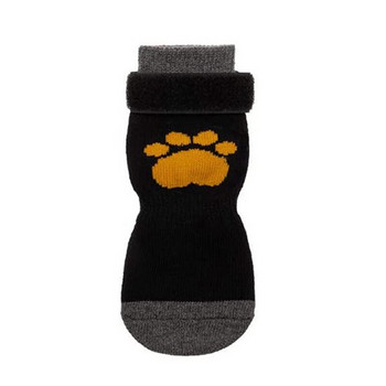 8 части неплъзгащи се чорапи за кучета с регулируема каишка за контрол на сцеплението за носене на закрито върху дървен под