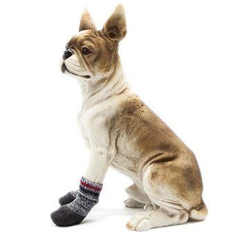 2 ζεύγη κάλτσες σκύλου Αδιάβροχες αντιολισθητικές κάλτσες κατοικίδιων ζώων Προστασία ποδιών Μπότες κατοικίδιων ζώων για σκύλους εσωτερικού χώρου για σκύλους πλεκτές κάλτσες για κατοικίδια