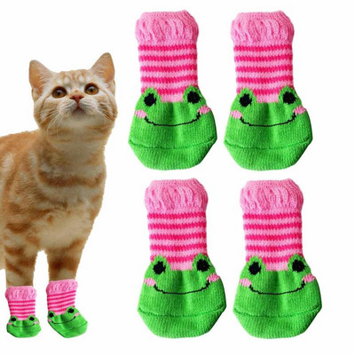 Socks For Dogs 2 Pairs Anti-Slip Dog Socks With Grips Traction Control Paw Protection Puppy Dogs Non-Skid Socks For Indoor On