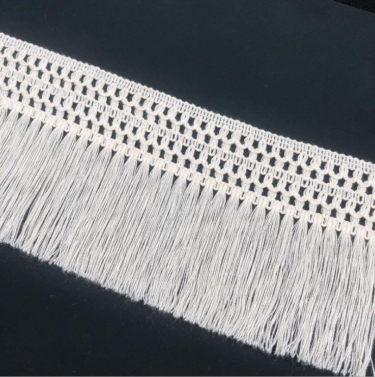 5Y-10Yard/Lot Beež Aprikoos DIY 12CM Puuvillane Pits Trim Tutt Fringe Riietus Kleit Kardinalaud Kodutekstiil Aksessuaarid