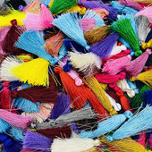 20 ks/sada polyesterových strapcov, strapcov, šijacích záclon, doplnkov na kľúče, prívesku na mobil, strapcov na výrobu šperkov