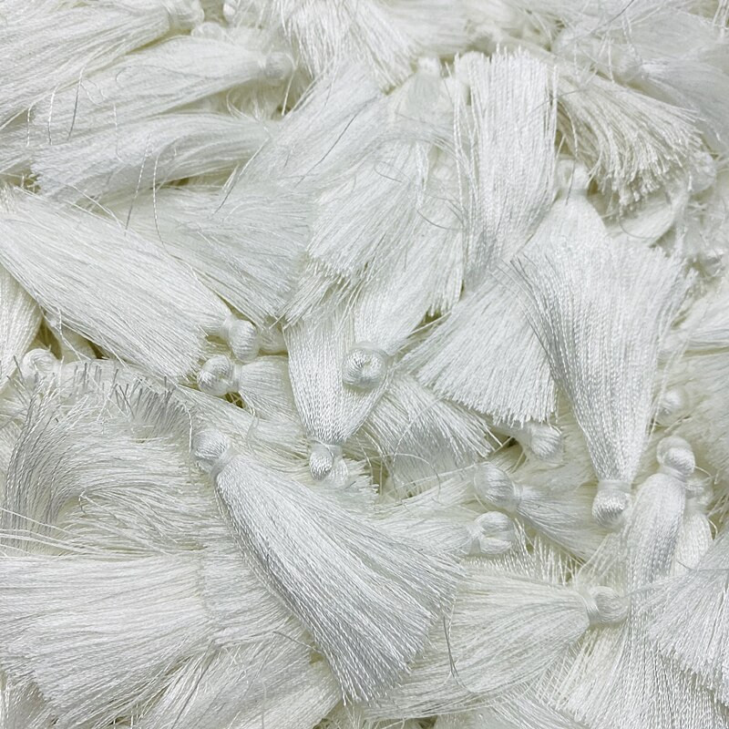 20 ks/sada polyesterových strapcov, strapcov, šijacích záclon, doplnkov na kľúče, prívesku na mobil, strapcov na výrobu šperkov