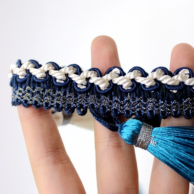 50 CM100 CM pikkus 80 MM lai kardina ääris Tutt narmas trimmiv pits DIY Ladina kleit Lavarõivad Aksessuaarid Pitsilint