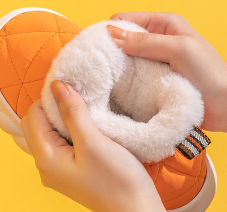 Dječje papuče za djevojčice s grubim potplatom i toplom postavom