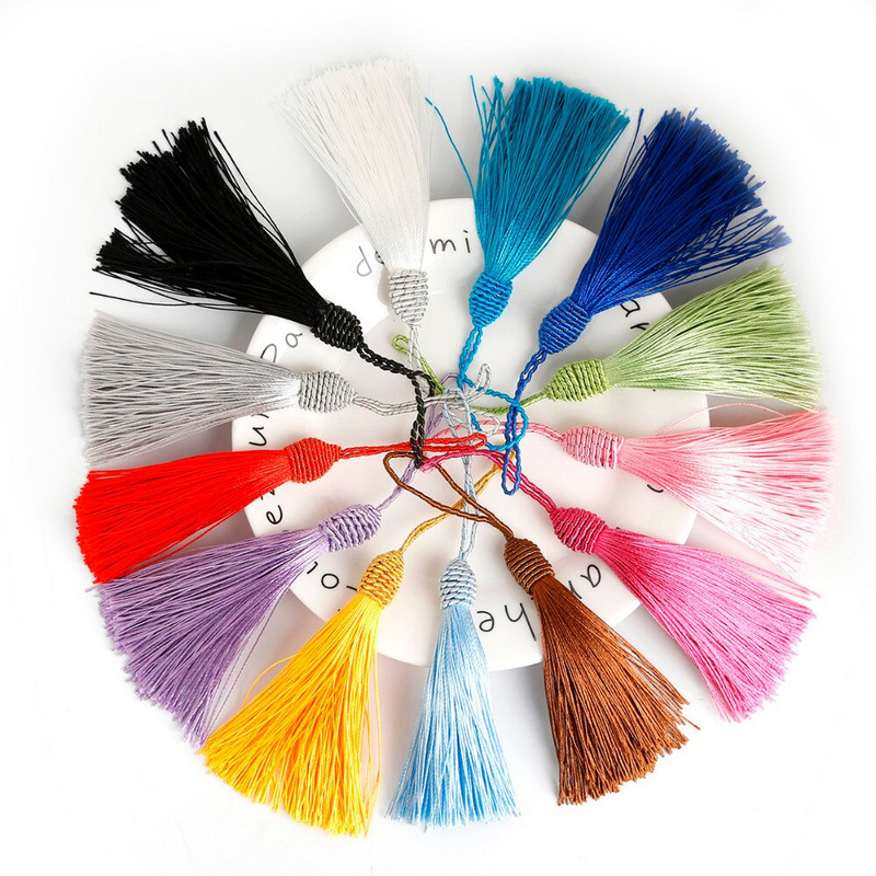 10 бр./Опаковка Полиестерен пискюл с ресни, 15 см памучен копринен пискюл за декорация на дома Ръчно изработени занаяти Направи си сам Аксесоари за шиене на завеси