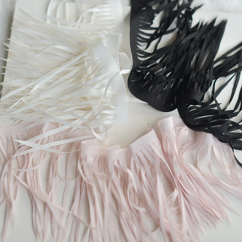 1,5 m/sac de înaltă calitate Laser șifon ciucuri dantelă tuns rochie retro îmbrăcăminte dantelă decorare material lățime 9,2 cm