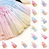 Gradient värv 13 cm Tutid Käsitöö polüester siidist tutt käsitöö ehted DIY riided ripats Järjehoidja Kodukaunistamise tarvikud