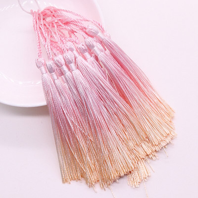 Gradient värv 13 cm Tutid Käsitöö polüester siidist tutt käsitöö ehted DIY riided ripats Järjehoidja Kodukaunistamise tarvikud