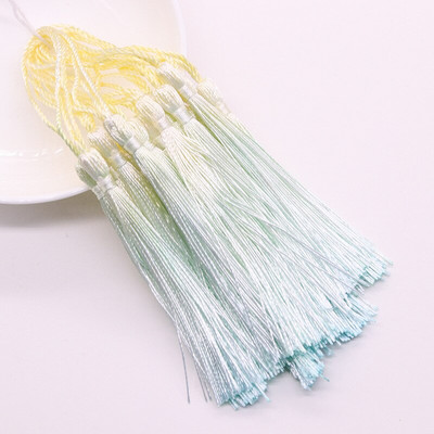 Gradient värv 13 cm Tutid Käsitöö polüester siidist tutt käsitöö ehted DIY riided ripats Järjehoidja Kodukaunistamise tarvikud