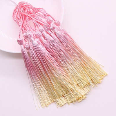 Gradient värv 13 cm Tutid Käsitöö polüester siidist tutt käsitöö ehted DIY riided ripats Järjehoidja Kodukaunistamise tarvikud