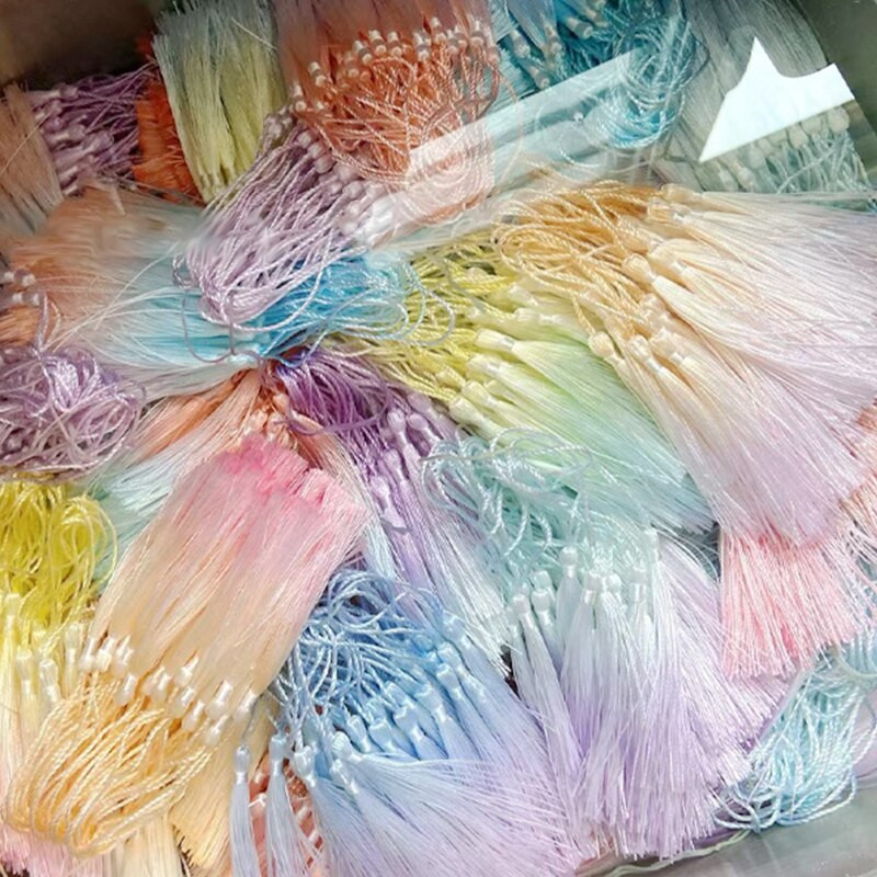 Gradient värv 13 cm Tutid Käsitöö polüester siidist tutt käsitöö ehted DIY riided ripats Järjehoidja Kodukaunistamise tarvikud