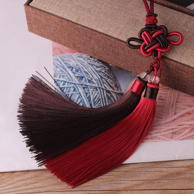 Erinevad värvid Hiina sõlmed Jääsiidist tutid isetegemiseks ehete jaoks Kodukardinate õmblemise tarvikud Auto võtmekoti ripats käsitöötutt