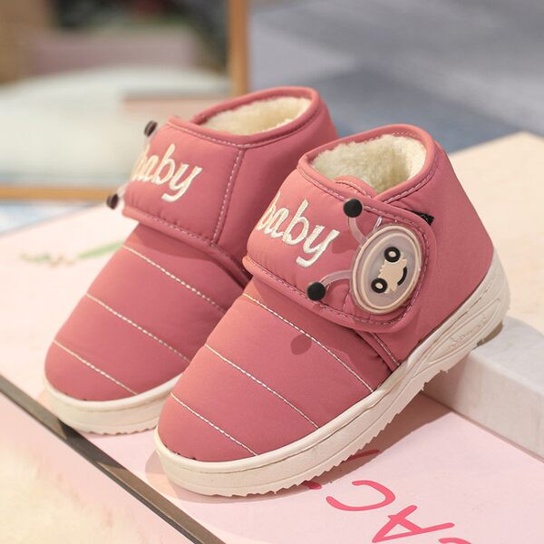 Kožené zimné topánky pre dievčatá - s nápisom