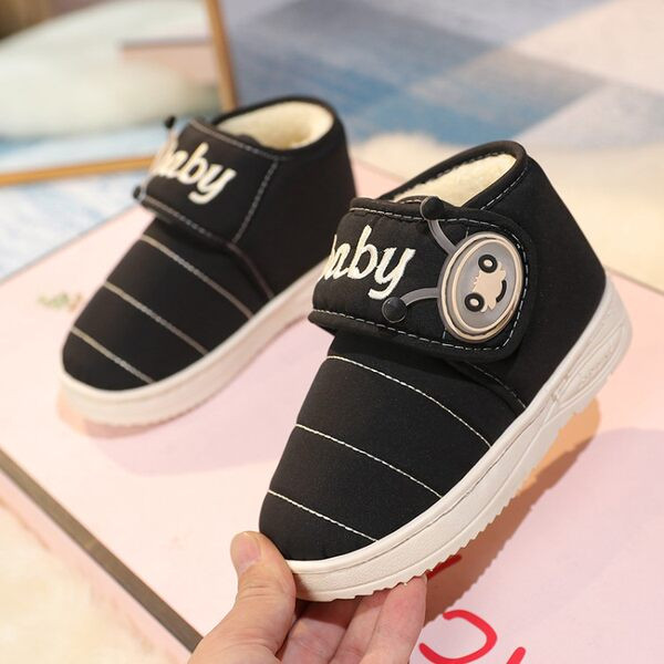 Kožené zimné topánky pre dievčatá - s nápisom