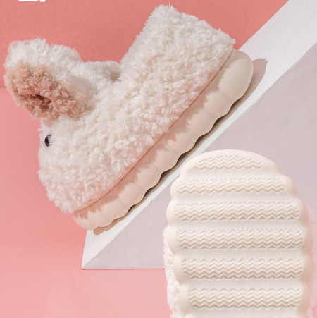 Detské papuče pre dievčatá s 3D prvkom