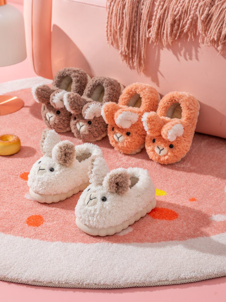 Detské papuče pre dievčatá s 3D prvkom