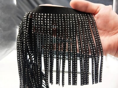 1 metras Meetee 14 cm aksominiai odiniai kutai Flanelette kniedės nėriniai Hem zomša deimantiniai pakraščiai "pasidaryk pats" rankų darbo džinsai, paltai, dekoro medžiaga