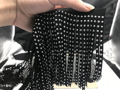 1 metras Meetee 14 cm aksominiai odiniai kutai Flanelette kniedės nėriniai Hem zomša deimantiniai pakraščiai "pasidaryk pats" rankų darbo džinsai, paltai, dekoro medžiaga