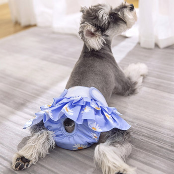 Χαριτωμένο παντελόνι με δαντέλα για φυσιολογικό εμμηνορροϊκό υγιεινό, επαναχρησιμοποιούμενες πάνες υγιεινής Doggie που πλένονται Γυναικεία σορτς για σκύλους Εσώρουχα