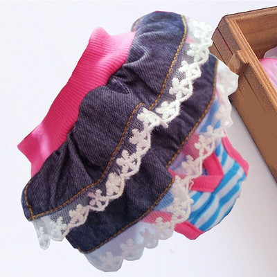 Roztomilé čipkované domáce zvieratá Fyziologické menštruačné hygienické nohavičky Opakovane použiteľné hygienické plienky pre psy Prateľné šortky pre psov Spodná bielizeň