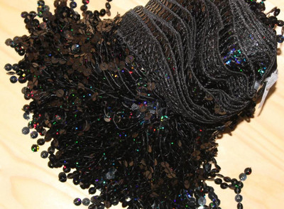 Πλάτος 30 εκ. glitter 7 χιλιοστά παγιέτες Φούντα Κρόσια Κόψιμο Δαντέλα ύφασμα Latin φούστες χορού ενδύματα DIY Αξεσουάρ FH23