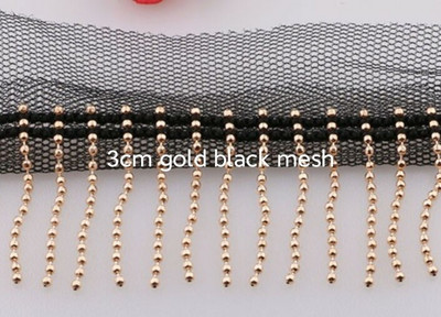 Ресни от медни мъниста Ресни за танцово облекло Модни костюми Ресни Направи си сам Консумативи за шиене