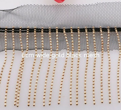 Ресни от медни мъниста Ресни за танцово облекло Модни костюми Ресни Направи си сам Консумативи за шиене