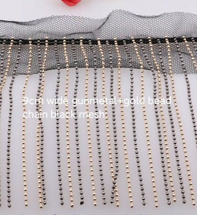 Ресни от медни мъниста Ресни за танцово облекло Модни костюми Ресни Направи си сам Консумативи за шиене