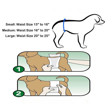 Επαναχρησιμοποιούμενα παντελόνια υγιεινής για αρσενικά σκυλιά Εσώρουχα Υφασμάτινες πάνες Εκπαιδευτικό παντελόνι φυσιολογικής τουαλέτας Πάνα Pet Dog σορτς 3 τμχ/συσκευασία