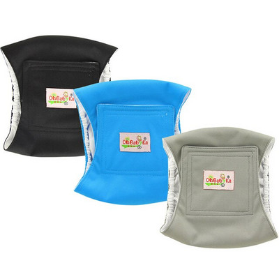 Opakovane použiteľné hygienické nohavičky pre psov, spodná bielizeň, látkové plienky, fyziologické toaletné tréningové nohavičky, plienky pre domáce zvieratá, šortky 3 ks/balenie