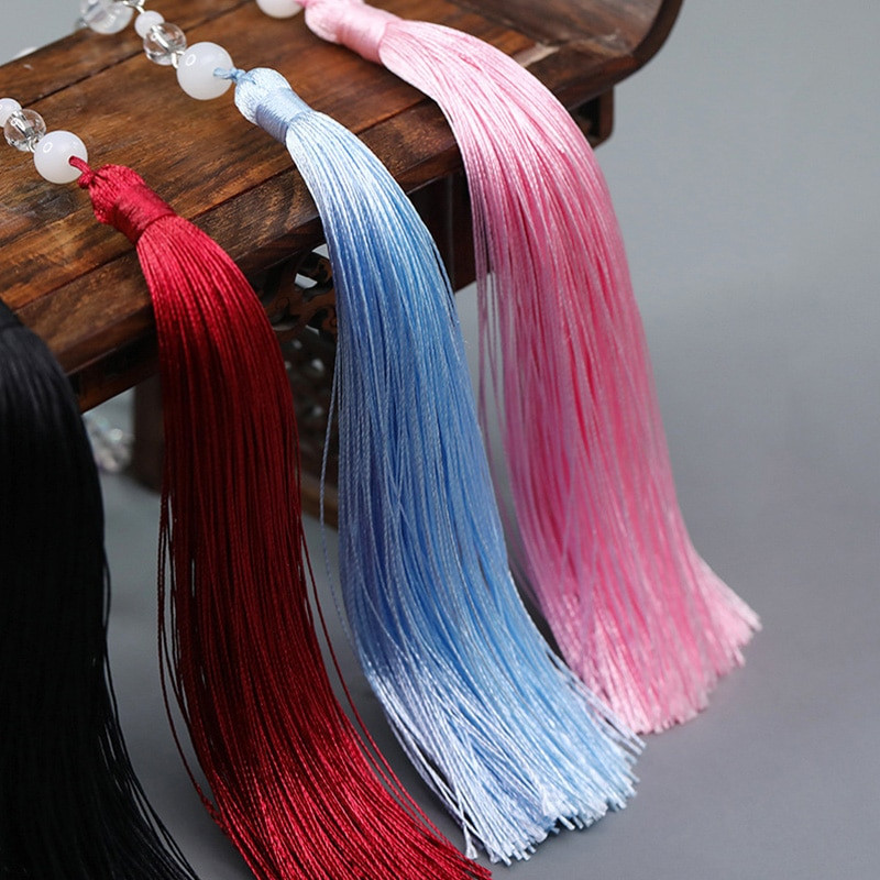 37 cm valge nefriit lootose lilletutid, ühevärvilised narmad amuletid ripats DIY võtmekoti ventilaatori kardina rõivatarvikule