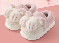 Módne papuče pre dievčatá s teplou a hrubou podrážkou