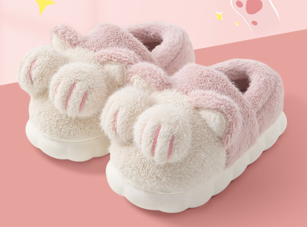 Módne papuče pre dievčatá s teplou a hrubou podrážkou