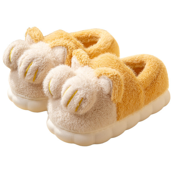 Plyšové papučky pre dievčatá s drsnou podrážkou