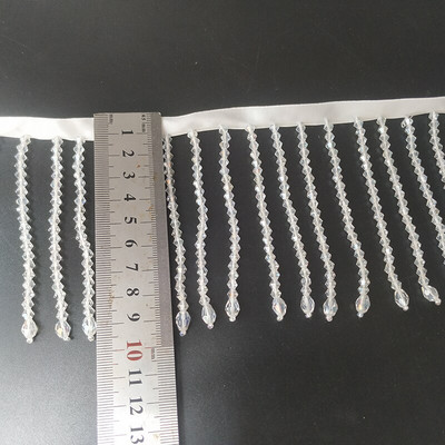 9,5 cm lățime de sticlă cristal pandantiv cu mărgele dantelă ciucuri franjuri DIY îmbrăcăminte perdea guler rochie accesorii umăr