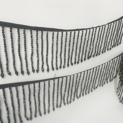 9,5 cm lățime de sticlă cristal pandantiv cu mărgele dantelă ciucuri franjuri DIY îmbrăcăminte perdea guler rochie accesorii umăr