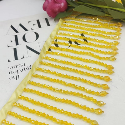 9,5 cm lățime de sticlă cristal pandantiv cu mărgele dantelă ciucuri franjuri DIY îmbrăcăminte perdea guler rochie accesorii umăr