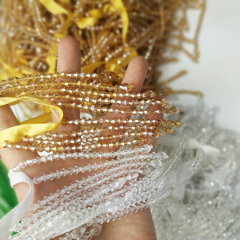 9,5 cm lățime de sticlă cristal pandantiv cu mărgele dantelă ciucuri franjuri DIY îmbrăcăminte perdea guler rochie accesorii umăr