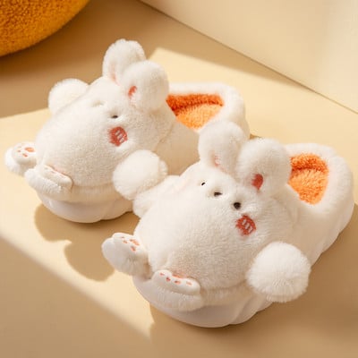 Zimné papuče pre dievčatá s 3D prvkom