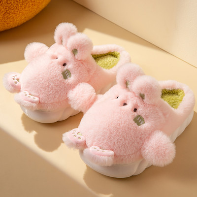 Zimné papuče pre dievčatá s 3D prvkom