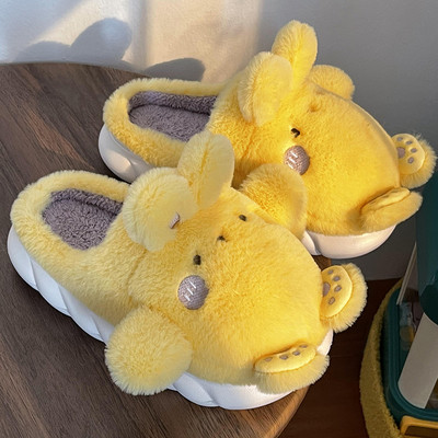 Zimné papuče pre dievčatá s 3D prvkom