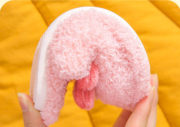 Plyšové papučky pre dievčatá s 3D prvkom