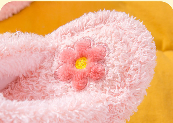 Plyšové papučky pre dievčatá s 3D prvkom