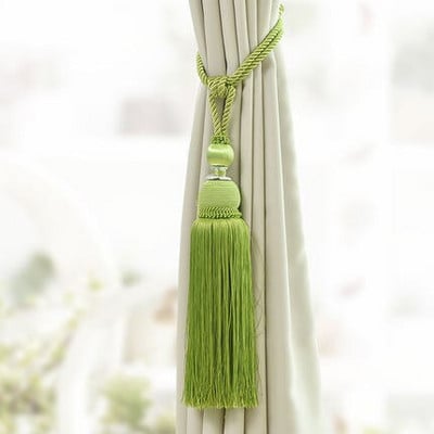 2 ks/pár strapcové závesy, kefa, strapce, závesný opasok, guľôčkové laná, háčik, vešiak, doplnky na závesy, pracka s popruhom na zadnej strane