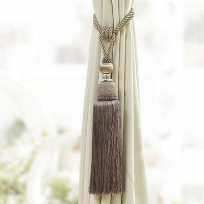 2 ks/pár strapcové závesy, kefa, strapce, závesný opasok, guľôčkové laná, háčik, vešiak, doplnky na závesy, pracka s popruhom na zadnej strane